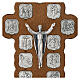 Way of the Cross Crucifix 14 metal stations on wood, 30x15 cm s2