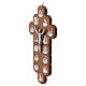 Crucifix with 14 Way of the Cross stations, metal and resin on wooden cross s3