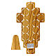 Crocefisso Via Crucis 14 stazioni metallo su croce legno ulivo s4
