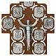 Way of the Cross and crucifix, 14 metal stations on wood s2