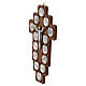 Way of the Cross crucifix with 14 metal station on wood  s3