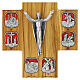 Crocefisso in legno d'ulivo Via Crucis 14 stazioni in metallo resinato s2
