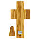 Crocefisso in legno d'ulivo Via Crucis 14 stazioni in metallo resinato s4