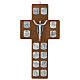 Crocefisso via crucis legno di noce 32x17 cm s1