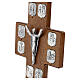 Crocefisso via crucis legno di noce 32x17 cm s4
