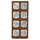 Crocefisso via crucis legno di noce 32x17 cm s5