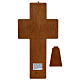 Crocefisso via crucis legno di noce 32x17 cm s6