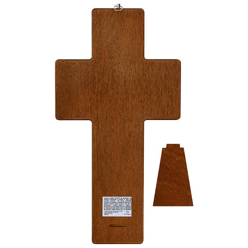 Way of the Cross Crucifix in Walnut Wood, 32x17 cm 6