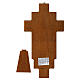 Crocefisso Via Crucis 14 stazioni metallo finitura argento croce legno di carpino s4
