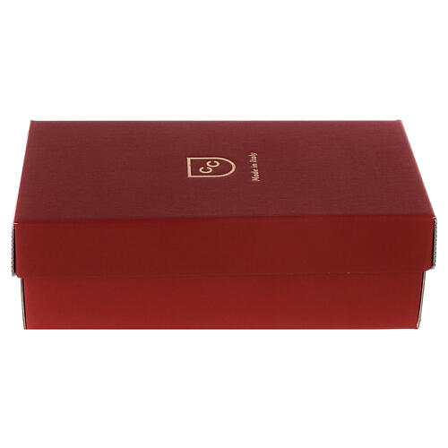 Croce Cresima in legno di carpino dipinto noce 16x8cm 4