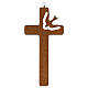 Cruz Confirmación de madera de carpe color nogal 20x10 cm s3