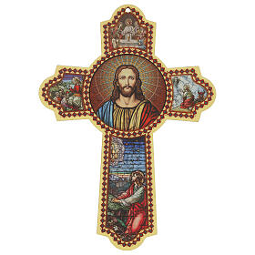 Croce della Preghiera con pergamena 25x15 cm