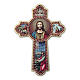 Wooden prayer cross with relief 60x40 cm s1