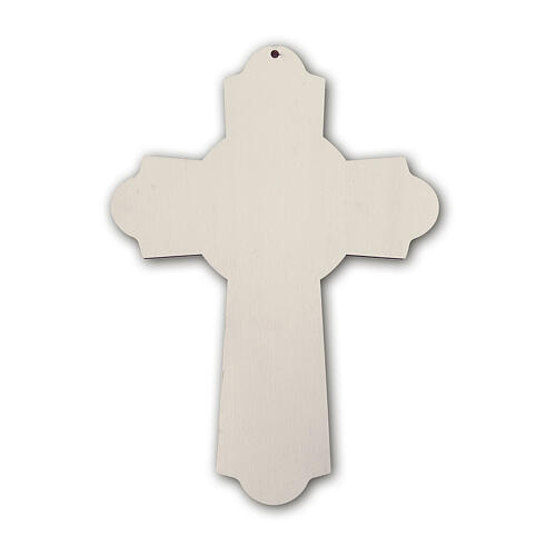 Croce in legno della Preghiera con rilievi 15x10 cm 2