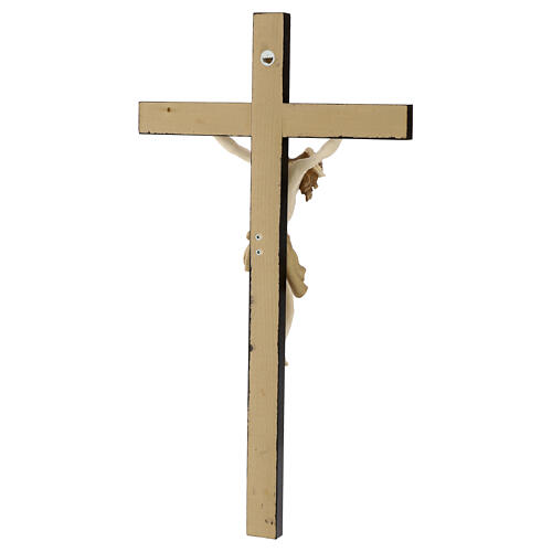 Walder crucifix with old bicoloured patinated finish, Val Gardena wood 3