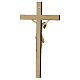 Crucifix Walder ancien bois Val Gardena patiné bicolore s3