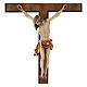 Walder crucifix, antique painted finish, Val Gardena wood s2