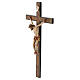 Walder crucifix, antique painted finish, Val Gardena wood s3