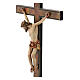 Walder crucifix, antique painted finish, Val Gardena wood s4