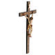 Walder crucifix, antique painted finish, Val Gardena wood s5