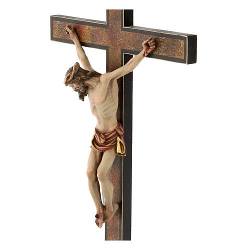 Crocifisso Walder antico rosso legno Valgardena 4