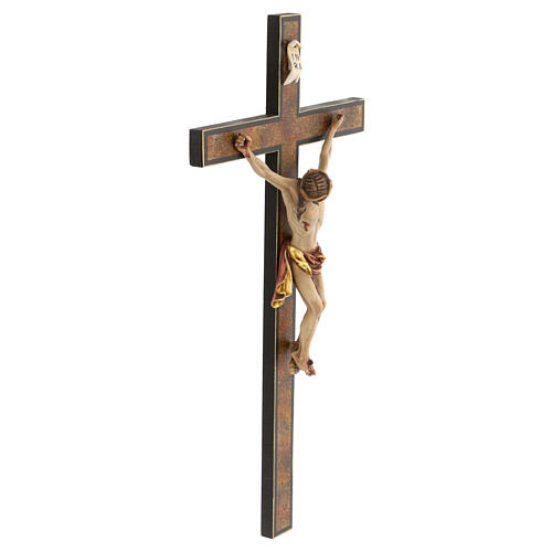 Crocifisso Walder antico rosso legno Valgardena 5