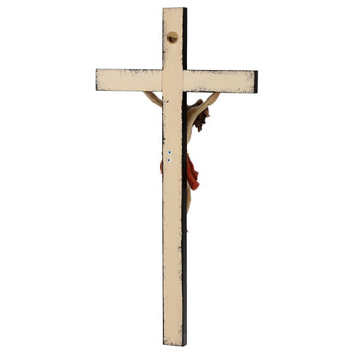 Crocifisso Walder antico rosso legno Valgardena 6