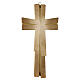 Two-tone patinated Valgardena wood meditative cross s1