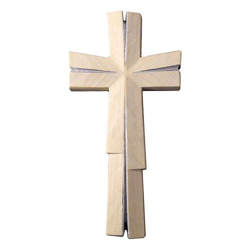 Meditation cross, silver finish, Val Gardena 1