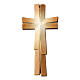 Colored meditative cross in Valgardena wood s1