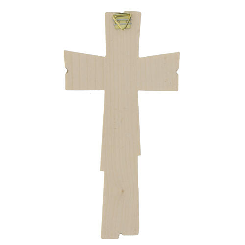 Croce meditativa finitura oro legno Valgardena 3