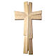 Croce in legno naturale Valgardena meditativa s1