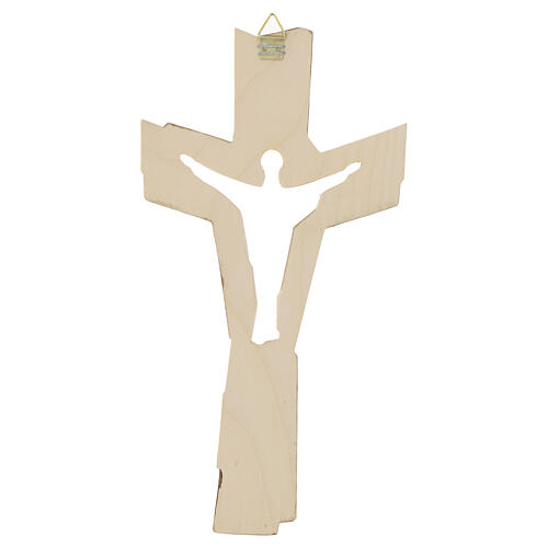 Cross of the Passion, Val Gardena wood, bicoloured patinated finish 3