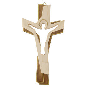 Croce della Passione legno Valgardena finitura bicolore patinata