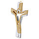 Croce legno Valgardena finitura argento Passione s2