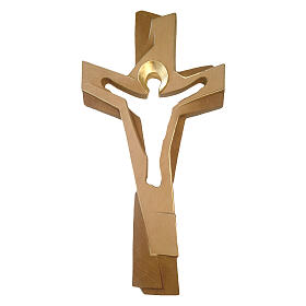 Croce in legno colorata Val Gardena Passione di Cristo