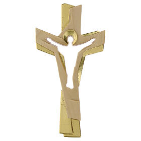 Cross of the Passion, wood with golden finish, Val Gardena