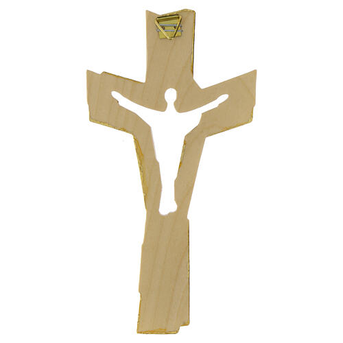 Croce della Passione finitura dorata legno Valgardena 3