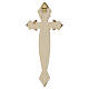 Croix du Pèlerin coquillage bois Val Gardena bicolore patiné s3