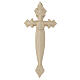 Croix du Pèlerin coquillage bois Val Gardena bicolore patiné s4