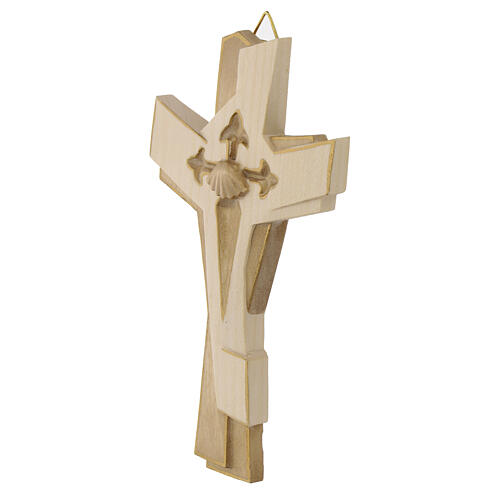 Pilgrim's Cross in Valgardena wood with silver finish 2