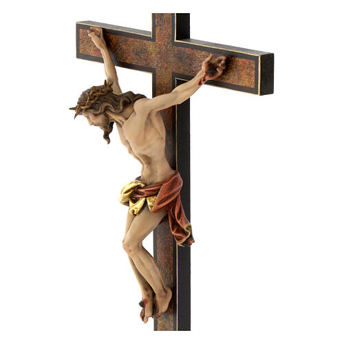 Romerio crucifix, painted wood of Val Gardena 4