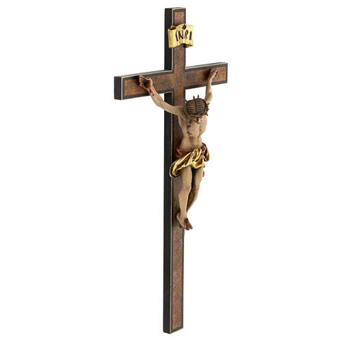 Romerio crucifix, painted wood of Val Gardena 5