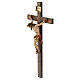 Romerio crucifix, painted wood of Val Gardena s3