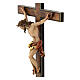 Romerio crucifix, painted wood of Val Gardena s4