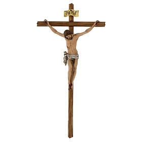 Tacca crucifix of painted wood, Val Gardena