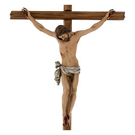 Tacca crucifix of painted wood, Val Gardena