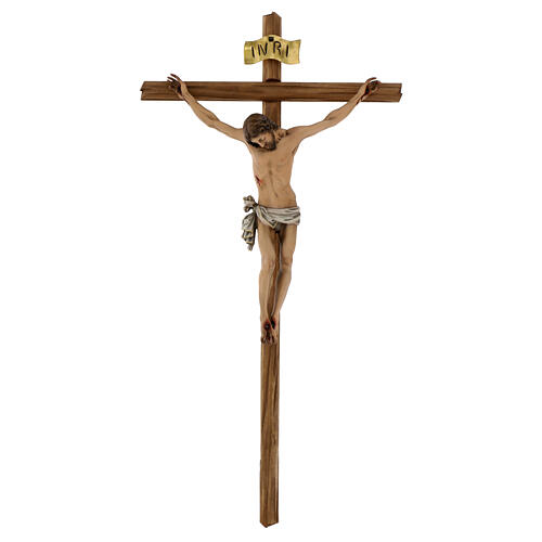 Colored crucifix in Valgardena wood Tacca 1