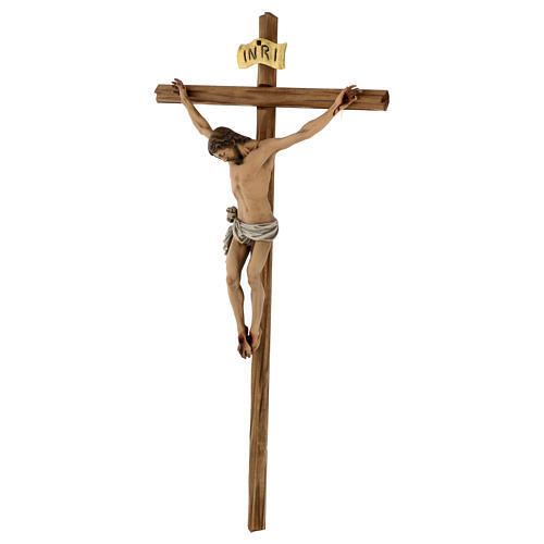 Colored crucifix in Valgardena wood Tacca 3