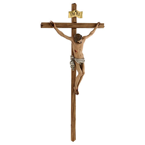 Colored crucifix in Valgardena wood Tacca 5